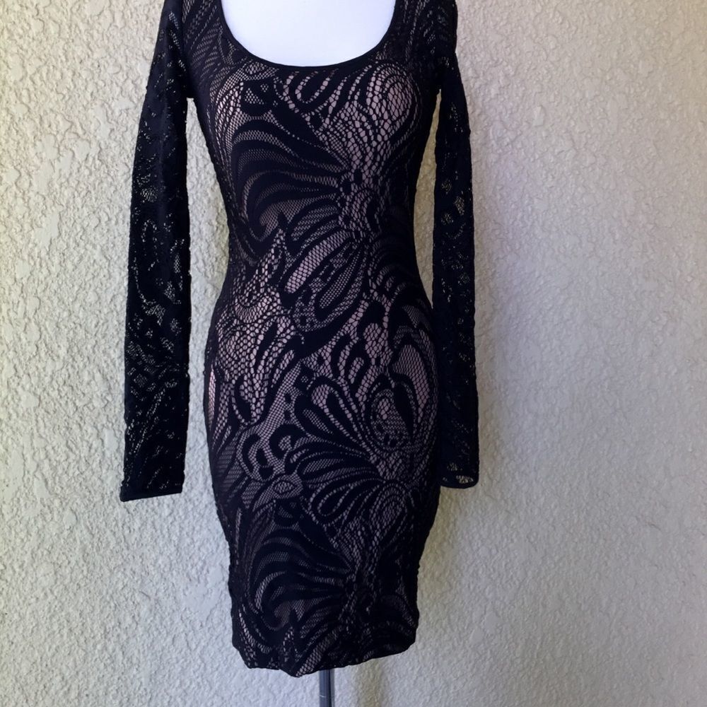 BCBG MaxAzria Lace Dress Black XS